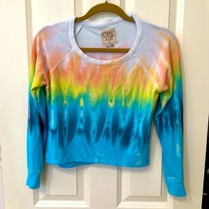Chaser ty dye fleece top new without tags size XS